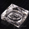 Clear Octagon Crystal Glass Cigar Ashtray for Office Decoration